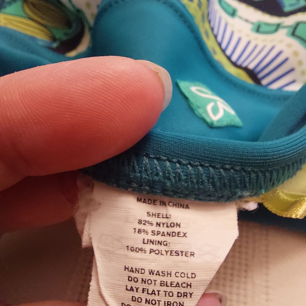 Prana swim bikini bottom skirt teal boho abstract print. Size XS - Picture 8 of 13